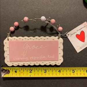 Department 56 Ceramic  Ornament Name Tags New Grace